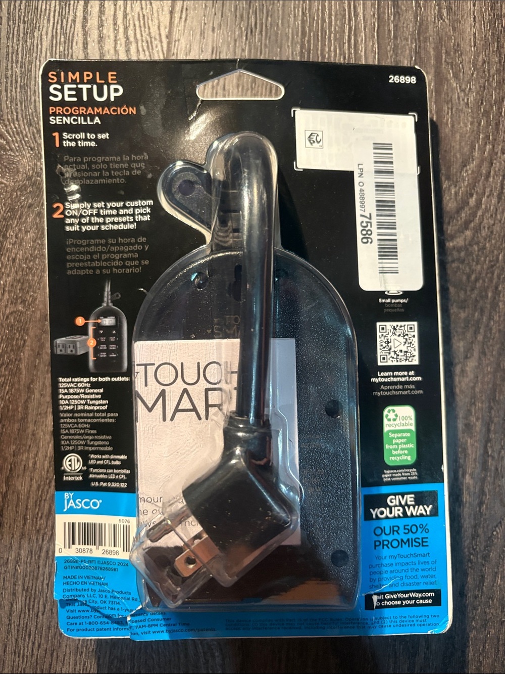 SimpleSet Plug-in Timer - Black - Picture 2 of 2